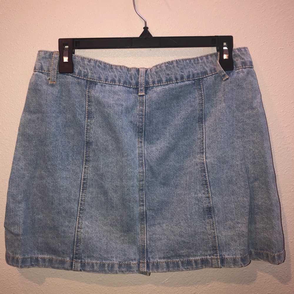 Button Down Jean Skirt - Picture 3 of 3